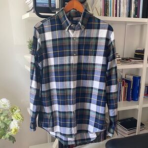 Ralph Lauren NAVY/GREEN/WHITE PLAID Performance Flannel Shirt L